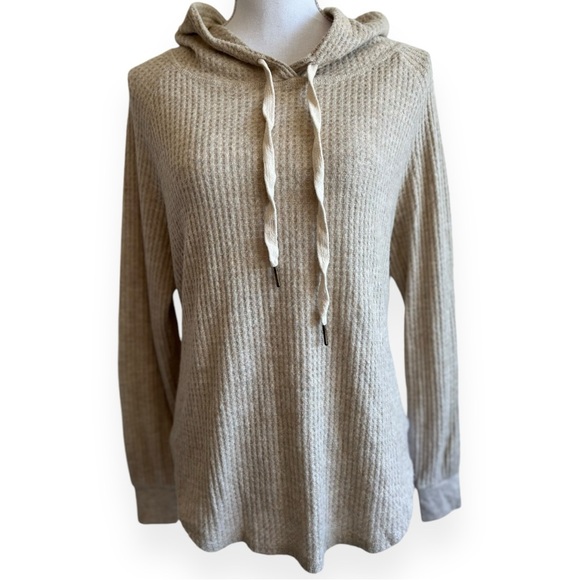 Soft Project Social T Sz M Waffle Knit Pullover Hoodie - Picture 3 of 12